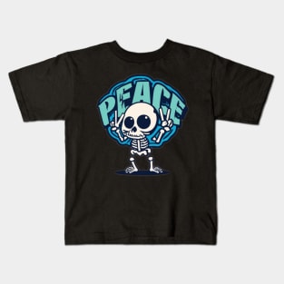 Peace of skeleton art Kids T-Shirt